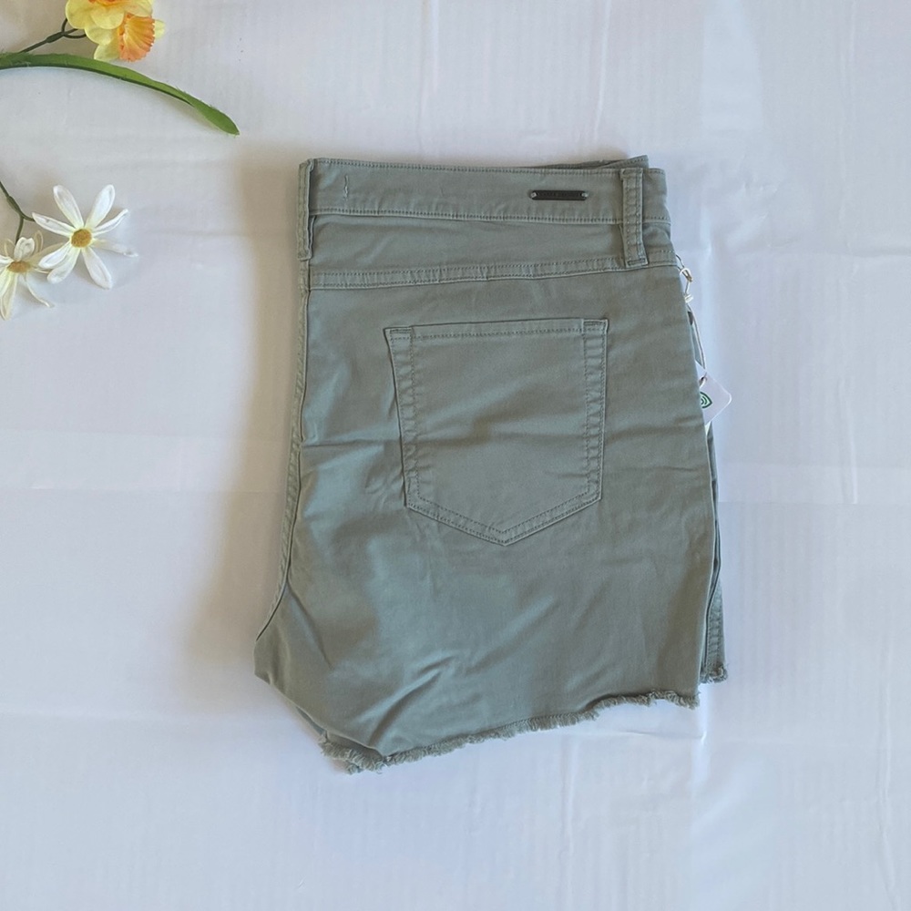 WHAT A STEAL!! Carve Designs Sage Green Cutoff Jean Shorts - Picture 3 of 4
